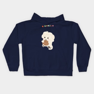 Dog Eating Cookie Kids Hoodie